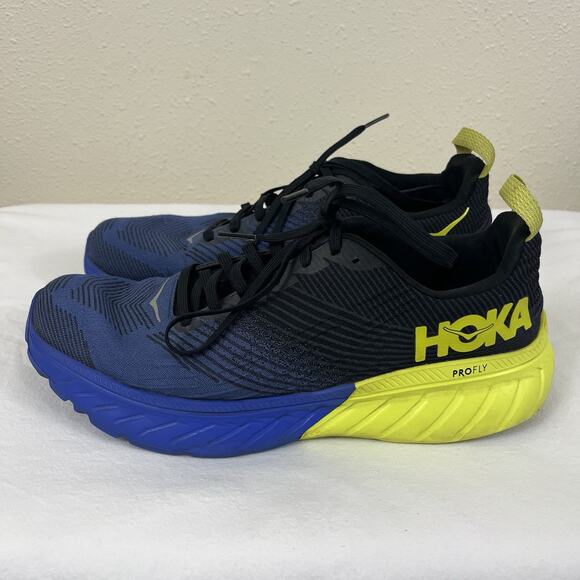 Hoka Other - Hoka Mach 3 PROFLY Road Running Shoes Mens Size 10 Blue Yellow